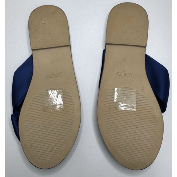 J. Crew Women's Blue Satin Knot Slide Sandals Size 7 - Picture 5 of 9
